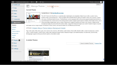 WordPress Dashboard: Install Themes