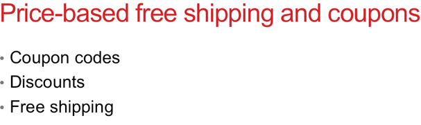 free shipping and coupons with shopify