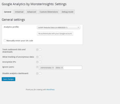 Install Google Analytics in WordPress with MonsterInsights Plugin