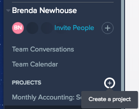 Create a new project in your Asana team.