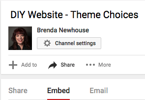 YouTube embed button
