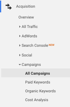 google analytics all campaigns