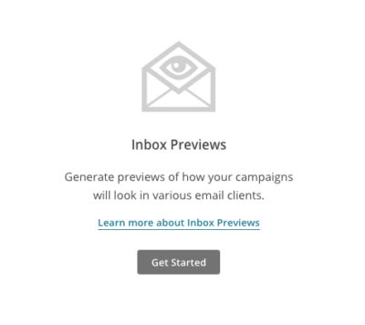 mailchimp inbox preview get started