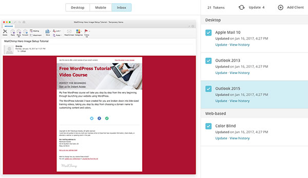 mailchimp inbox preview outlook 2015