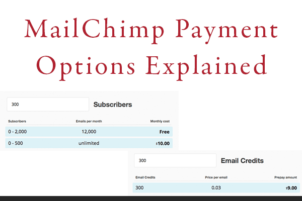 mailchimp payment options explained