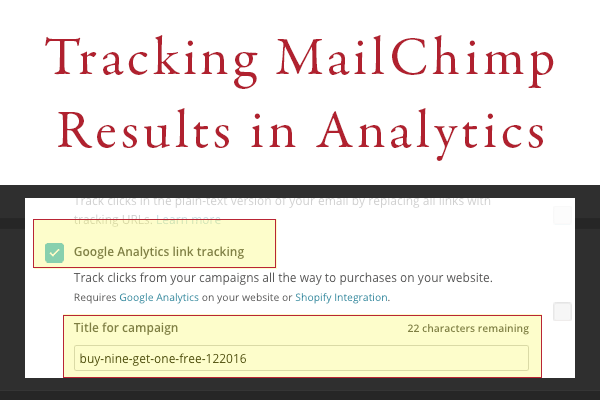 MailChimp tracking in Google Analytics